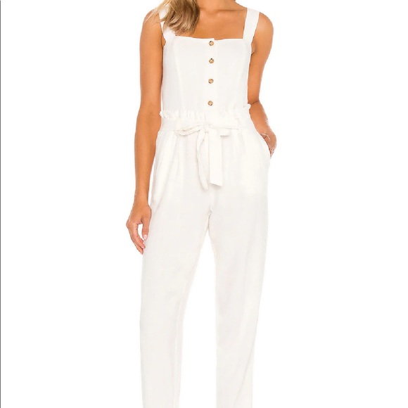 bobi Other - REVOLVE - Bobi Black Indio Linen Paperbag Waist Pant & Tank Top Set in Ivory XS